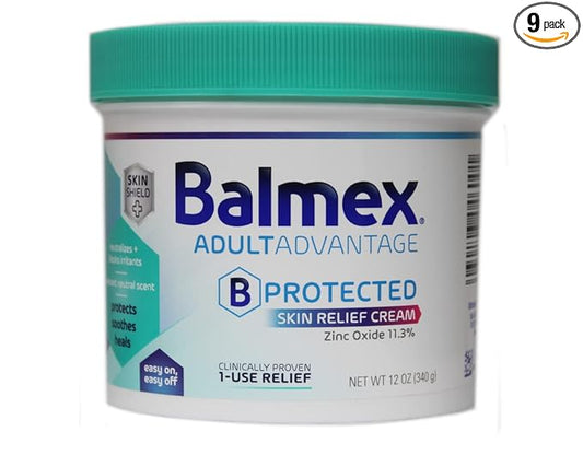 Balmex Adult Care Rash Cream 12 oz (Pack of 9)