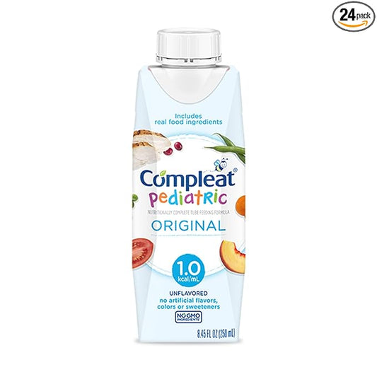 Compleat Pediatric 1.0mL, Nutritionally Complete Tube Feeding Formula, Unflavored, 24 Pack, Liquid