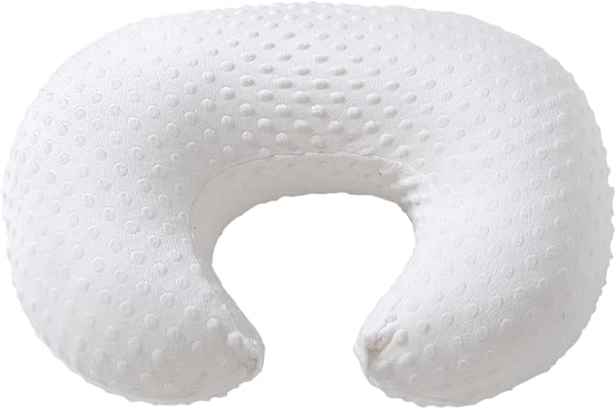 Baby Nursing Pillow Cover, Nursing Pillow Slipcovers for Breastfeeding Moms, Ultra-Soft Fit Standard Infant Nursing Pillows for Infant Newborn Baby Boy Girl (Cloud Dancer)