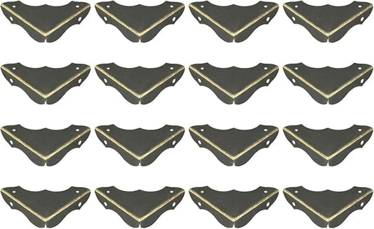 uxcell Metal Desk Corner Protectors Table Edge Cover Guard 40x40x9mm Bronze Tone 16pcs