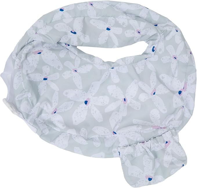 My Brest Friend Original Nursing Pillow Cover - Slipcovers for Baby - Adjustable Fit, Easy Care, Durable - Original Nursing Pillow Not Included, Platinum Posies