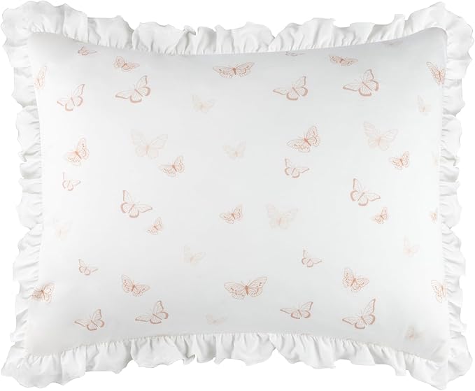 Ely’s & Co. Bedding - Butterfly/Dragonfly Collection - 20" x 26" Pink