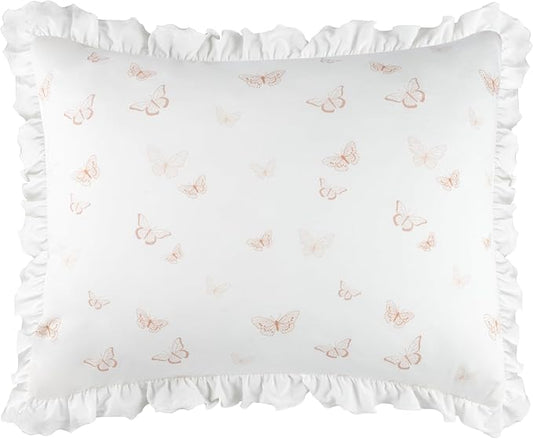 Ely’s & Co. Bedding - Butterfly/Dragonfly Collection - 20" x 26" Pink