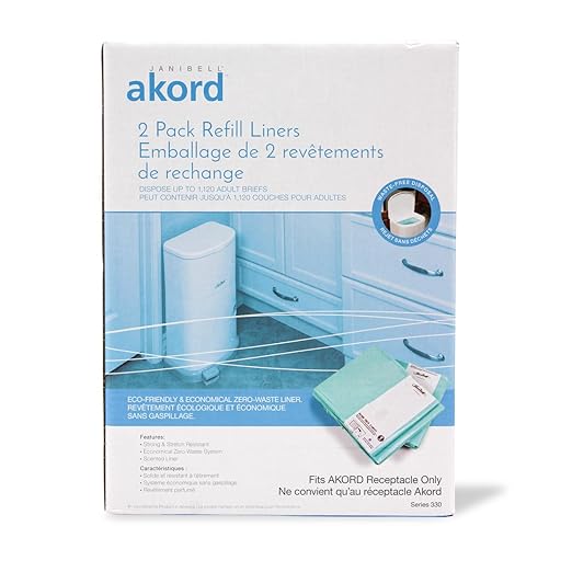 Janibell Akord Liner Refills for Akord 330 Series, Green, Lightly Scented, 2 Count (Pack of 1)
