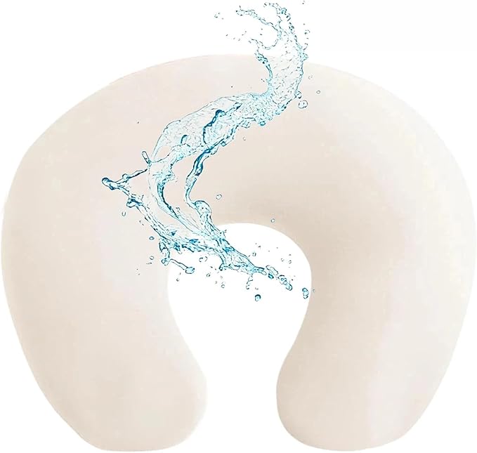 Baby Waterproof Nursing Pillow Cover, Stretchy Nursing Covers for Breastfeeding Pillows, Adorable Infant Feeding Pillow Slipcover for Baby Boy and Girls, Cream