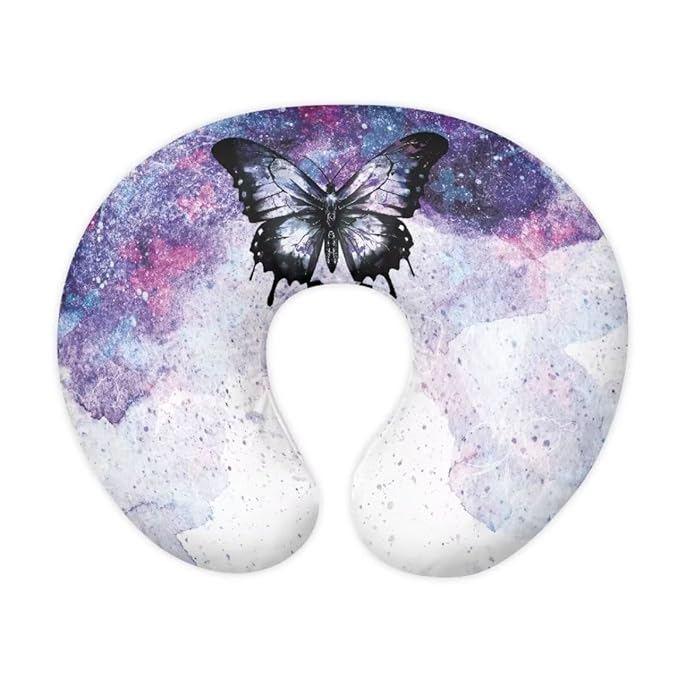 Nursing Pillow Cover for Baby Girl Boy, Nursing Essentials for Bottle and Breastfeeding, Nursing Pillows Covers, Purple Butterfly
