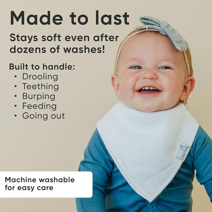 Copper Pearl Baby Bandana Bibs, 4 Pack