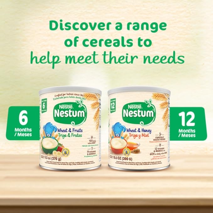 Nestle Nestum Oat, Rice & Prune Instant Infant Cereal 9.5 oz Cereal Canister (Pack of 1)