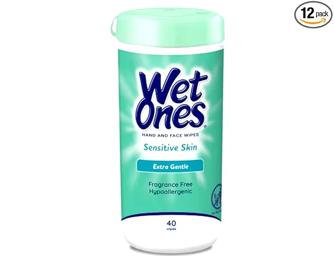 Wet Ones 40-Count Cucumber & Chamomile Sensitive Skin Cleaning Wipes (Value Pack of 12)