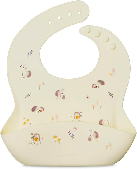 Loulou Lollipop Soft, Waterproof Silicone Feeding Bib for Babies and Toddlers