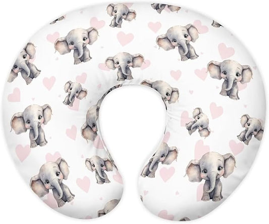ZOUTAIRONG Floral Cattle Nursing Pillowcase Nursing Pillow Cover for Baby Girl Boy Breast Feeding Pillowcases Soft Washable Newborn U-Shaped Breastfeeding Pillow Covers Cushion Cover