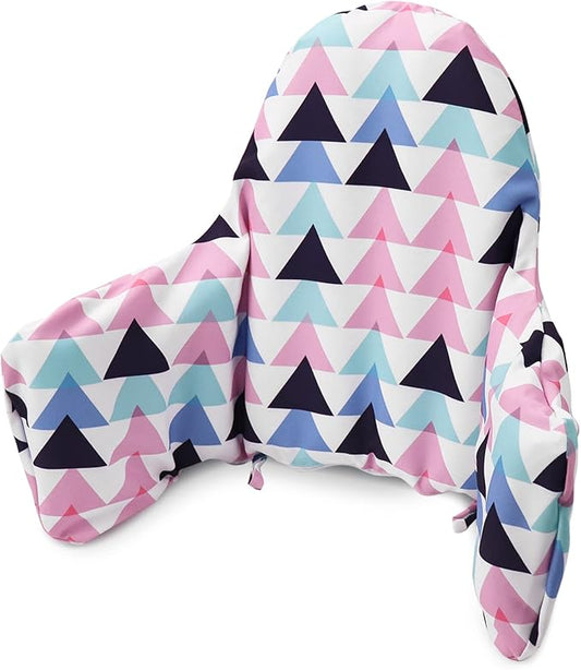 IKEA Antilop Highchair Cushion, Inflatable Cover Pad - More Comfortable Sitting (Colorful Triangle)