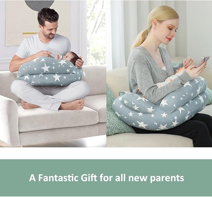 Chilling Home Nursing Pillow for Breastfeeding, Adjustable Nursing Pillow Breast Feeding Pillow Bottle Feeding, Breastfeeding Essentials for Newborn, Removable Cover