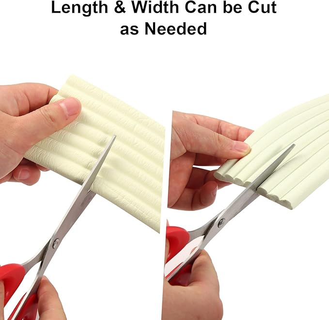 Upgraded Baby Proofing Edge Corner Protector,16.4ft Edge Guards Padding with 3M Adhesive, Extra-Wide Soft Rubber Foam Padding, Furniture, Sharp Edge Safety Corner Edge Bumper Guard-Cream