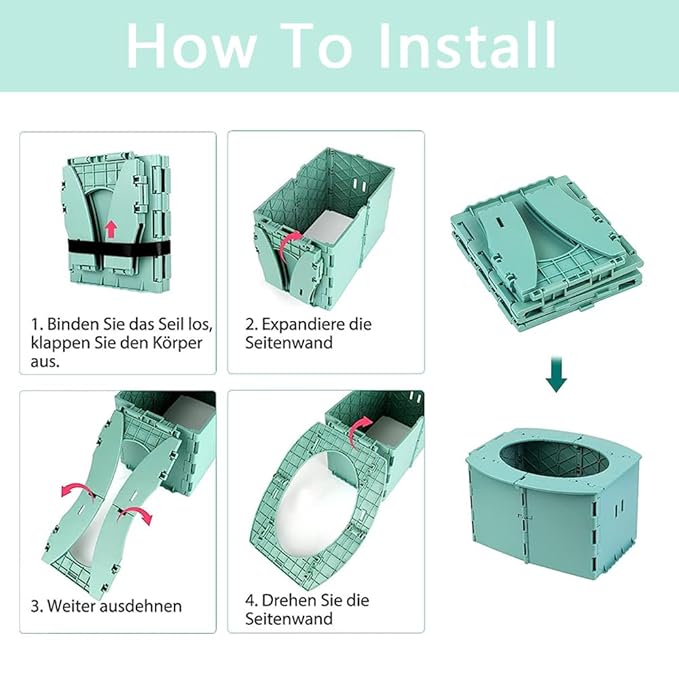 Portable Potty for Toddler,Travel Potty for Kids，Travel Potty for Car，Apply toCamping, Tourism, Outdoor, Indoor