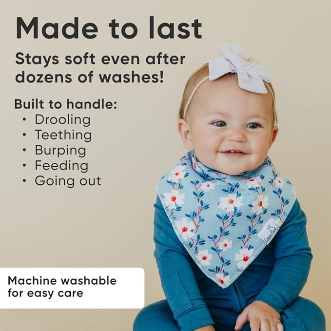 Copper Pearl Baby Bandana Bibs, 4 Pack