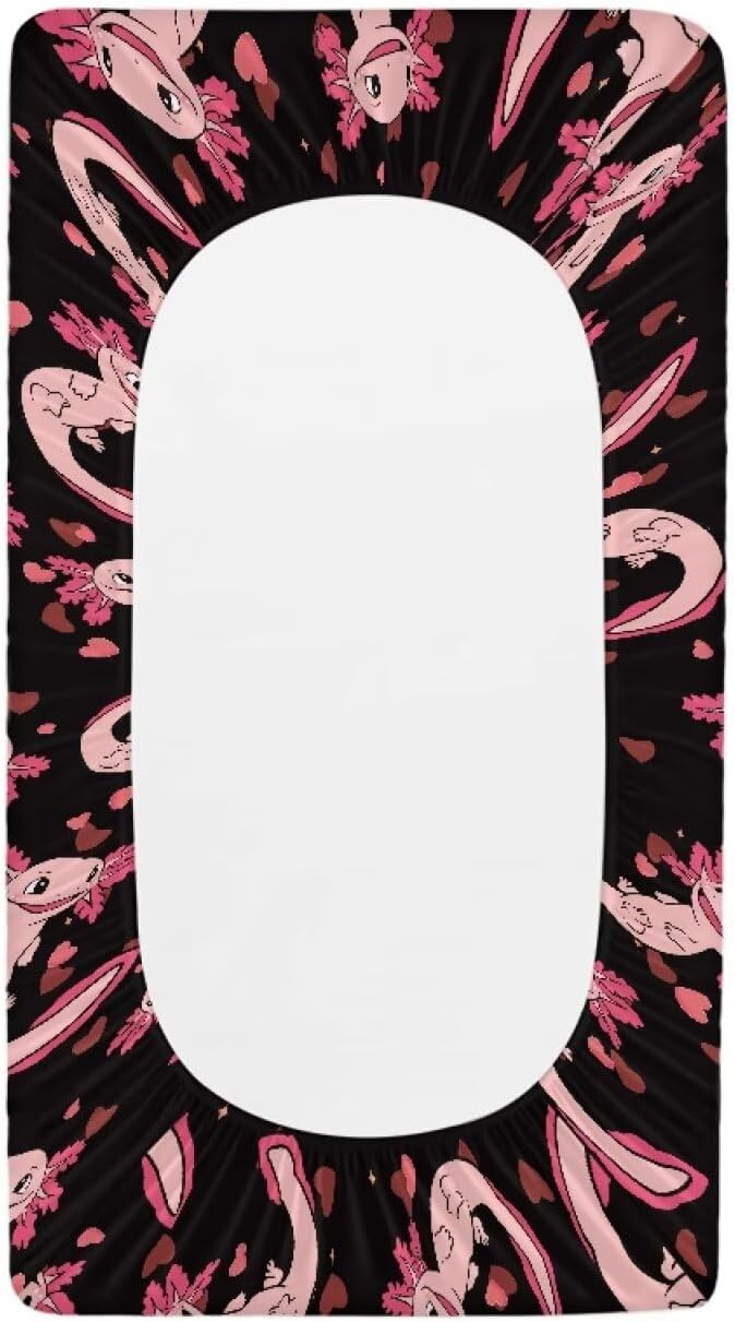 Axolotl Changing Pad Cover Washable Stretchy Diaper Changing Mat Cover Lightweight Waterproof Universal Tray Table Mat Cozy