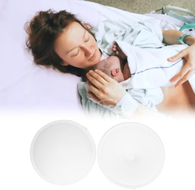 Walfront 12 Pack Washable Breast Pads Reusable Nursing Pads (Absorbent Vented Leak Proof Breastfeeding Supplies)
