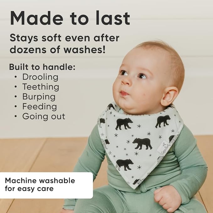 Copper Pearl Baby Bandana Bibs, 4 Pack
