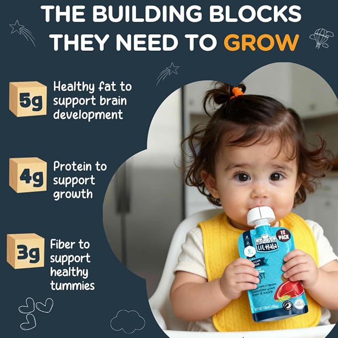 Li'l Hala Beef Baby Food Pouch | Roast Beef (12ct) | Savory 6+ Months Meat Baby Food Pouches with Protein and Organic Veggies, Nutrient Packed Toddler Snacks with Iron | Stage 2 Baby Food Meat Puree