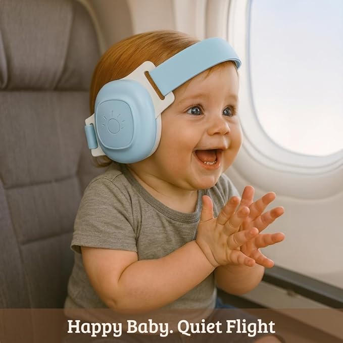 Baby Noise Cancelling Headphones – Infant & Toddler Ear Muffs 24 dB – Hearing Protection – Adjustable Newborn Ear Defenders.