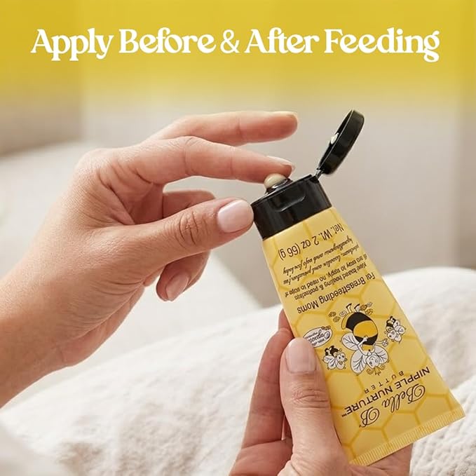 Bella B Nurturing oz - Organic Nipple Cream For Breastfeeding - Natural Nipple Cream For Breastfeeding Organic, Nipple Butter, Fragrance Free, 2 Ounce
