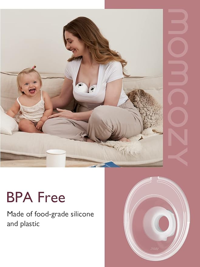 Momcozy M5 Double-Sealed Flange 24mm. Original M5 Breast Pump Replacement Accessories, 1PC (24mm)