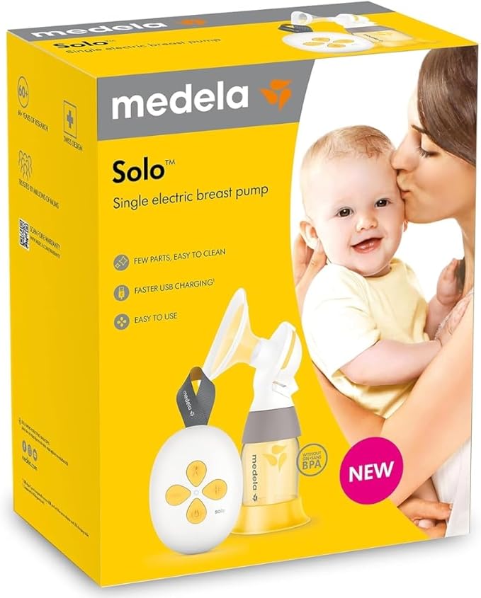 New Medela Solo Breast Pump – Lightweight and Easy to use Single Electric Breast Pump with Flex Shields, Providing More Comfort and expressing More Milk