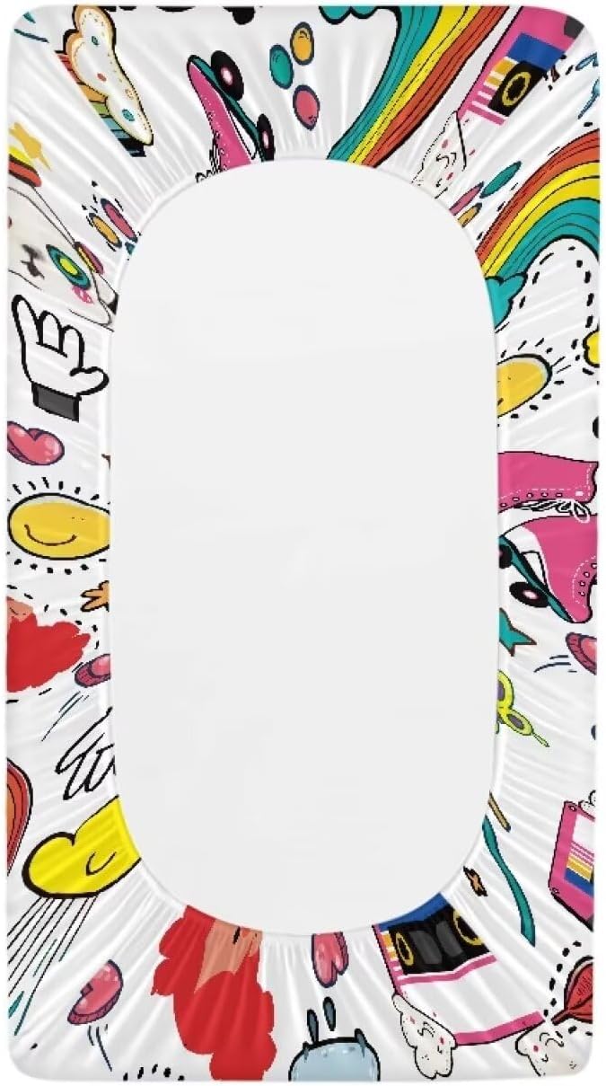 Rainbow Baby Changing Pad Cover Waterproof Breathable Nursery Pad Change Cover for Boys Girls Lightweight Cozy Diaper Changing Mat Cover