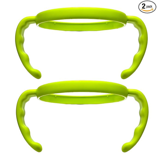 Bottle Handles Grip Compatible for Comotomo Baby Feeding Bottle (2 Count, Green)
