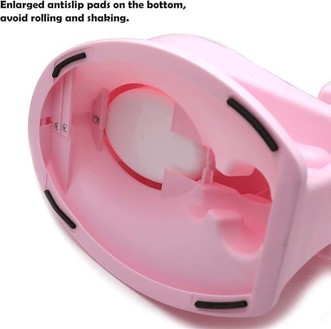 SMT- Baby Kids Portable Pink Realistic Toddler Potty Training Toilet w/Flushing Sound Baby Chair Seat Kid [P/N: ET-BABY004-PINK]