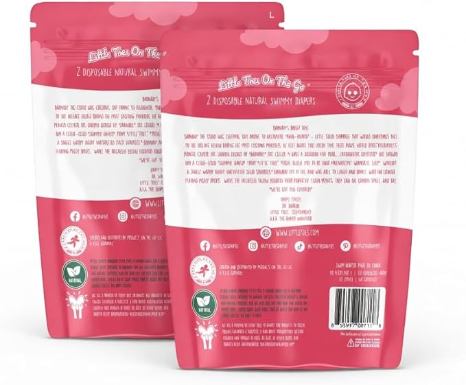 Little Toes On The Go Swim Diapers 2 Bag Bundle (Count 4) Size Large