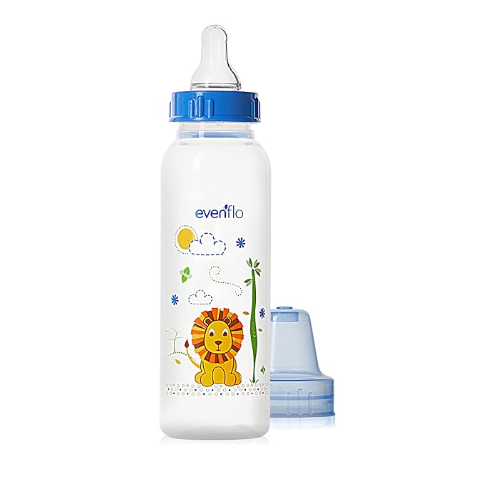 Classic Prints Polypropylene Bottles for Baby, Infant and Newborn - Blue/Green/Teal, 8 Ounce (Pack of 36)