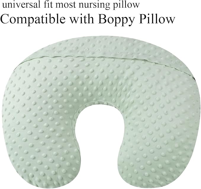 Dot Nursing Pillow Cover Set 2 Pack Nursing Pillow Slipcovers, Ultra Soft Compatible with Boppy Pillow,Standard Pillow for Baby Boy Girl Light Green Dinosaur