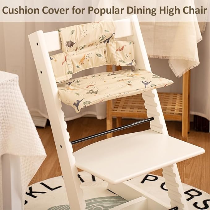 Baby Cushion Set Soft Highchair Cushion Compatible with Stokke Tripp Trapp Chair, Comfort High Chair Cushion for Infant, Toddler High Chair Accessories Easy to Clean and Install, Sea Blue