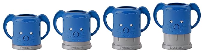 InchBug MyDrinky Pouch Holder No Squeeze, Reusable Drink Holder for Kids, Toddler and Babies | BPA-Free & Squeeze-Proof Cup Holder for Juice Boxes, Food Pouches | Dishwasher Safe, Galaxy Blue