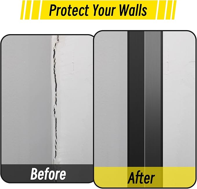 Steel Corner Guards 2 x 2 x 48” Metal Protector, 6 Pack Metal Wall Corner Protector T304 Stainless Steel Wall Molding Trim (Black)