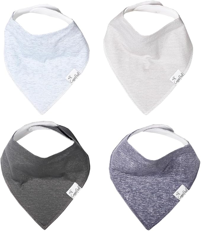 Copper Pearl Baby Bandana Bibs, 4 Pack