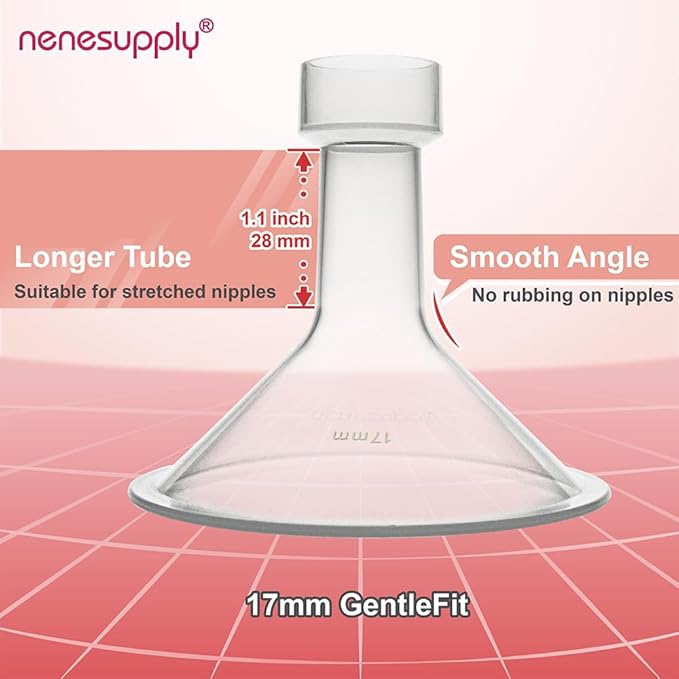 Nenesupply 17mm Flange Breastshield Compatible with Lansinoh Pump Parts and Breastpumps. Replacement to Lansinoh Flange 17mm Breastshield. Work with SignaturePro SmartPump Manual