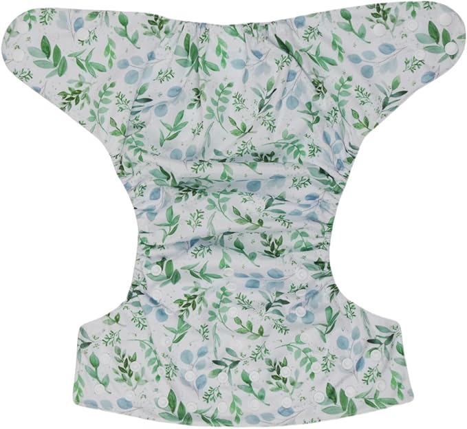 2 to 7 Years Old Cloth Diaper Nappy Pocket Reusable Washable Junior Big Baby Kids Toddler (Green Branches)