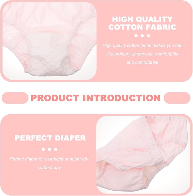 Healifty Reusable Leakproof Urinary Underwear for Elderly Waterproof Breathable Incontinence Care Pants Comfortable Washable Size XXL 14.56X11.81X0.39In