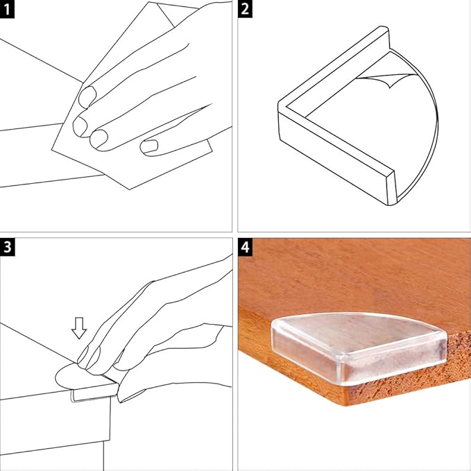 [36 Pack] Slim Clear Edge Bumpers, Tomorotec Corner Protectors Edge Guards Corner Cushion for Baby Safety for Furniture, Slim Table, Windows, Bed and etc