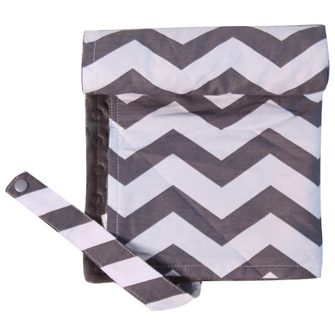 Baby Travel Changing Pad, Grey Chevron