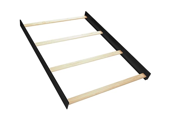 Full-Size Conversion Kit Bed Rails for Oxford, Soho, Ozlo & Avalon Baby Convertible Cribs - Solid Wood - Toddler and Adult Rail for Full-Size Bed - Nursery and Baby Furniture (Black Iron, Hook-On Kit)