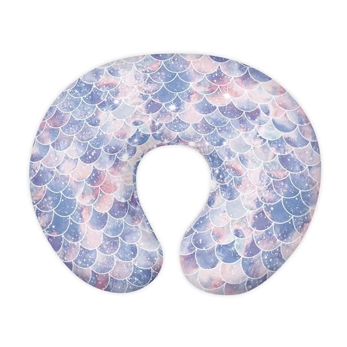 Nursing Pillow Cover for Baby Boys Girls, Mermaid Scales Breastfeeding Pillow Slipcover Cushion Cover, Soft Fabric Fits Snug On Infant, Fits for Nursing Pillow Newborn
