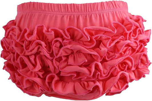 Wennikids Baby Girl's Cotton Shorts and Diaper Cover Bloomers Small Watermelon Red