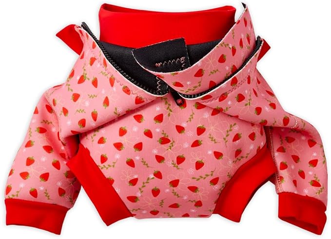 Splash About Happy Nappy Wetsuit, Swimsuit for Babies & Toddlers with Built-in Swim Diaper (Strawberry Field, 12-24 Months)
