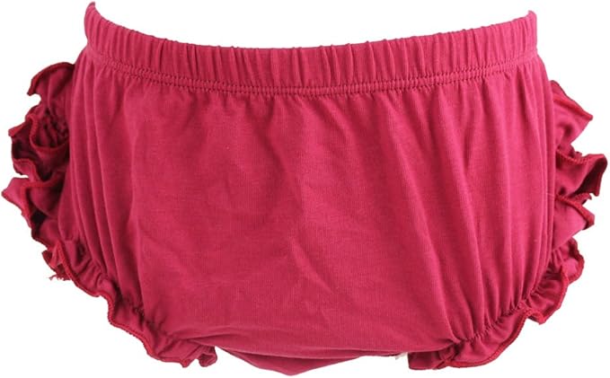 Wennikids Baby Girl's Cotton Shorts and Diaper Cover Bloomers Small Burgundy