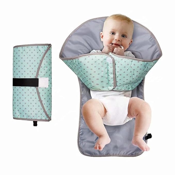 Portable Changing Pad for Baby Waterproof Foldable Diaper Bag Travel Changing Mat Station Padded Diaper Clutch