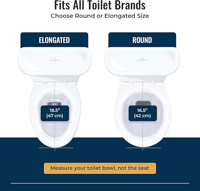 BATH ROYALE Potty Training Seat - Soft Close, Kingsport BR720-00, Round White, Adult & Child Combo